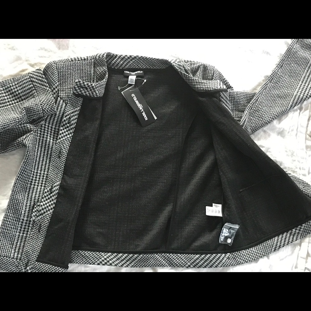 TWEED OPEN FRONT BLAZER/JACKET